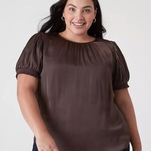 Lane Bryant Chocolate Brown Blouse
